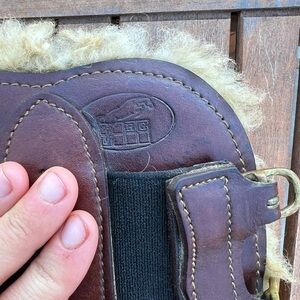 HG Equestrian Leather and Sheepskin Open Front Boots Size Medium/Large